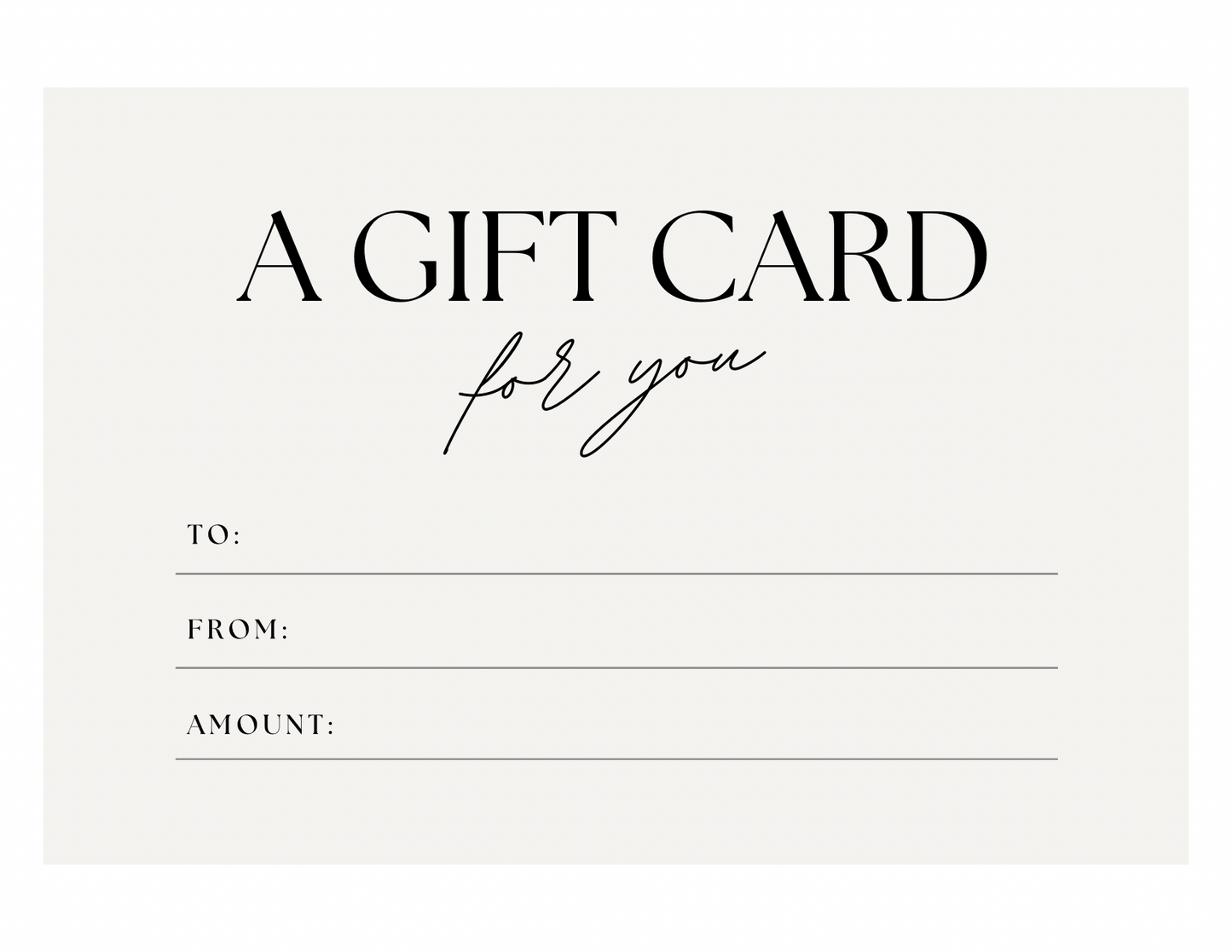 Five Oaks Farm Gift Card
